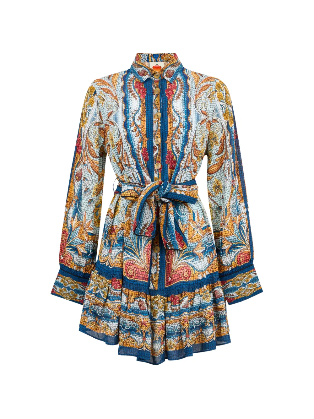 FARM Rio mosaic-print mini dress - Blu