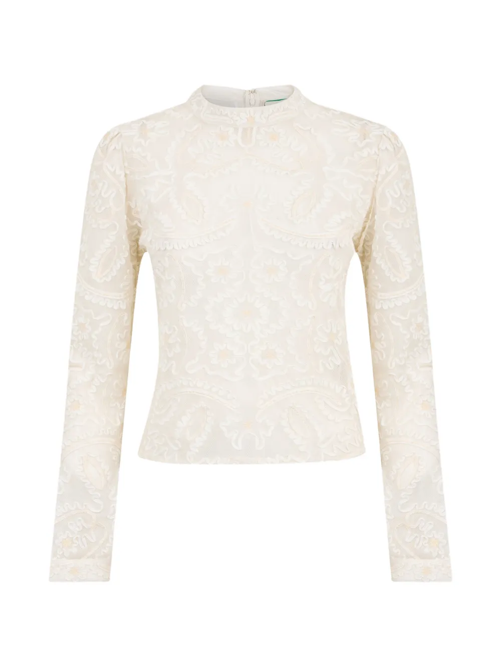 FARM Rio embroidered crew-neck blouse - Toni neutri