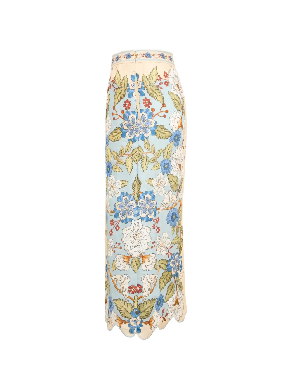FARM Rio floral midi skirt - Blauw