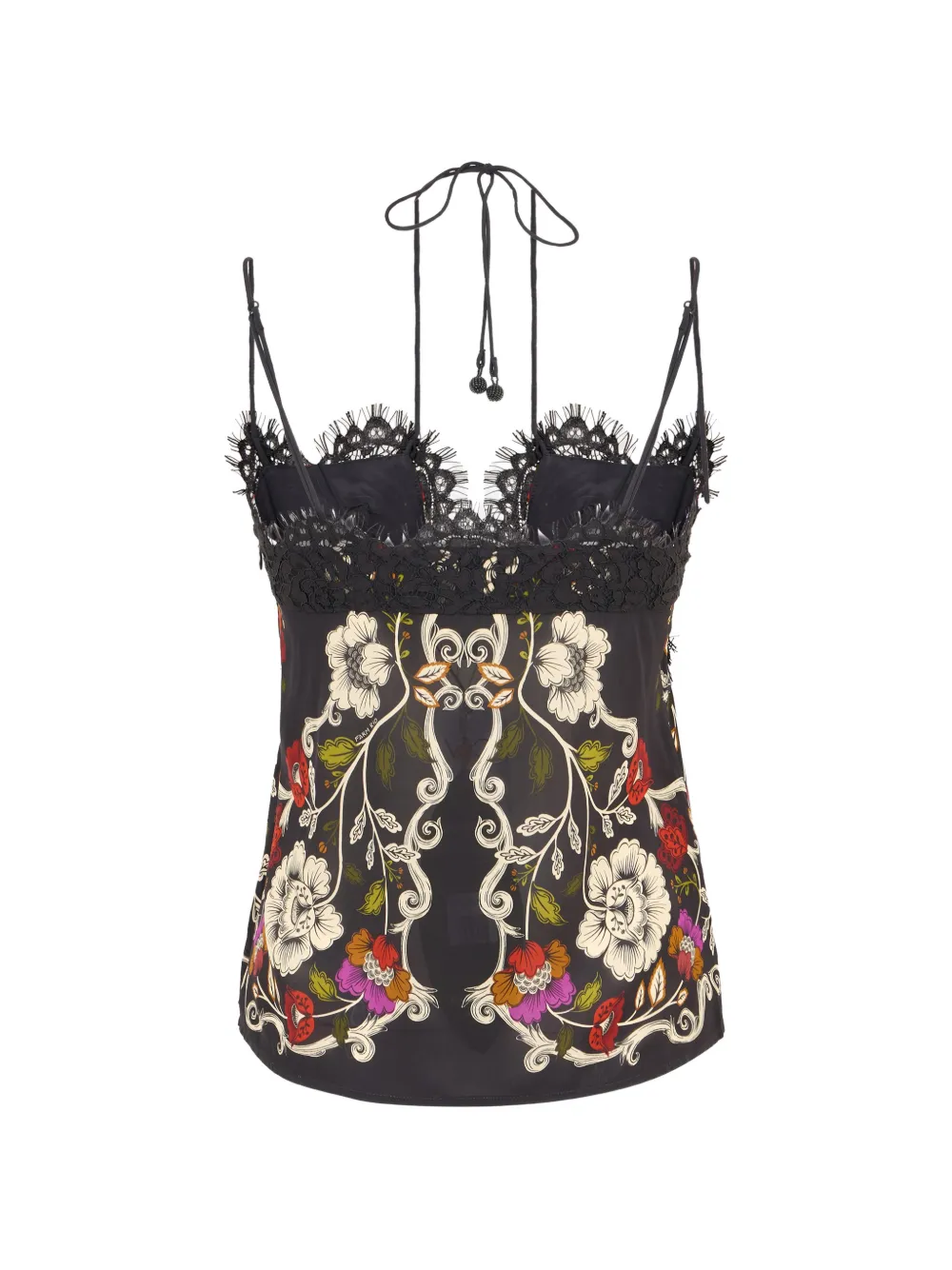 FARM Rio floral sleeveless top - Zwart