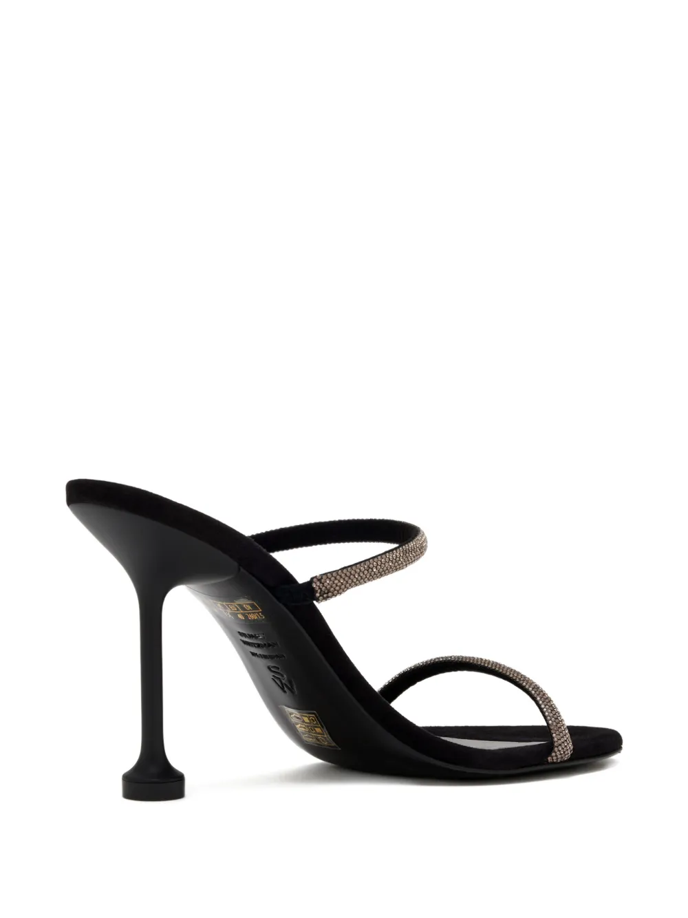 Stuart Weitzman Sandalen met verfraaide hak Zwart