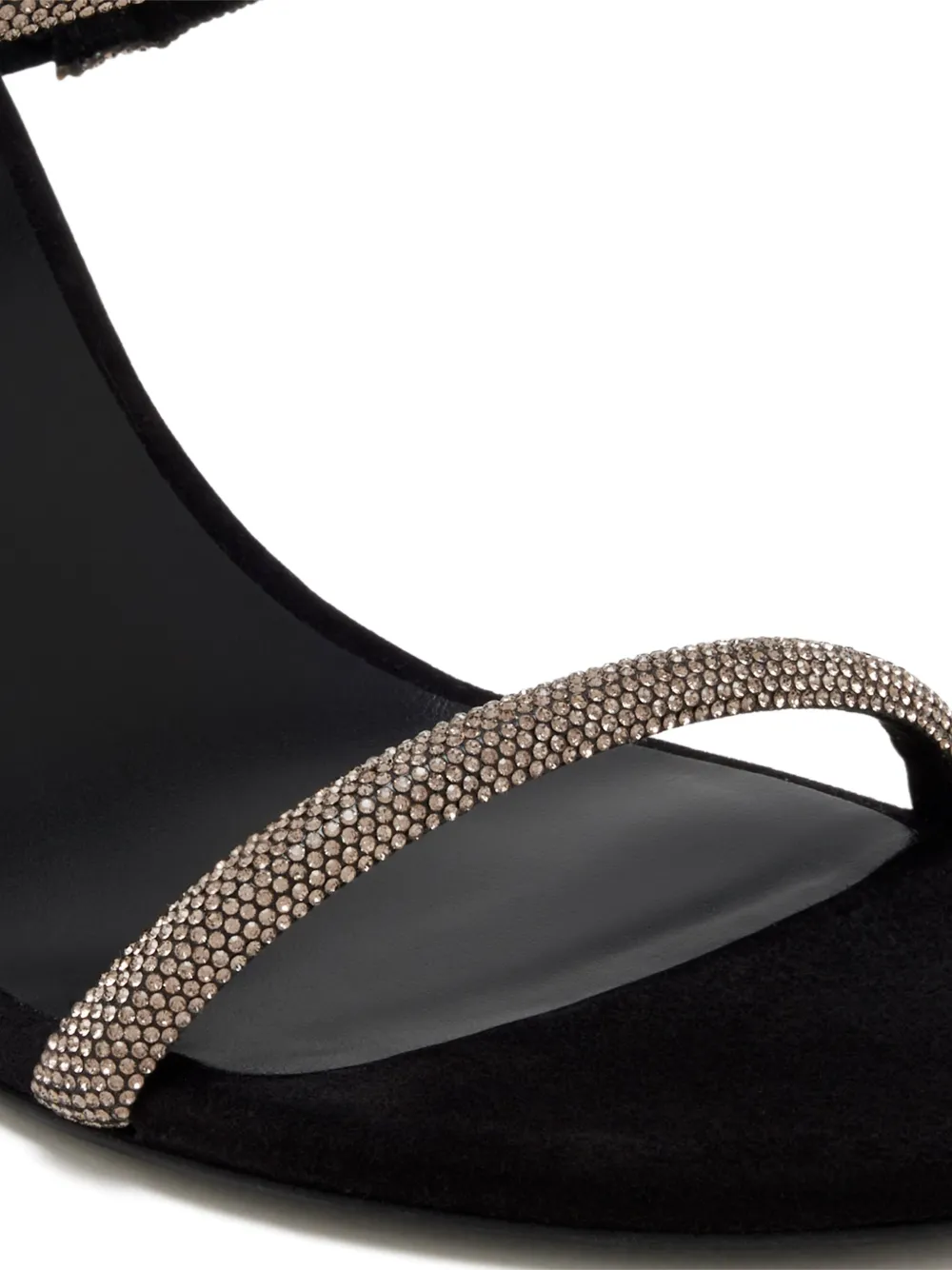 Stuart Weitzman Sandalen met verfraaide hak Zwart