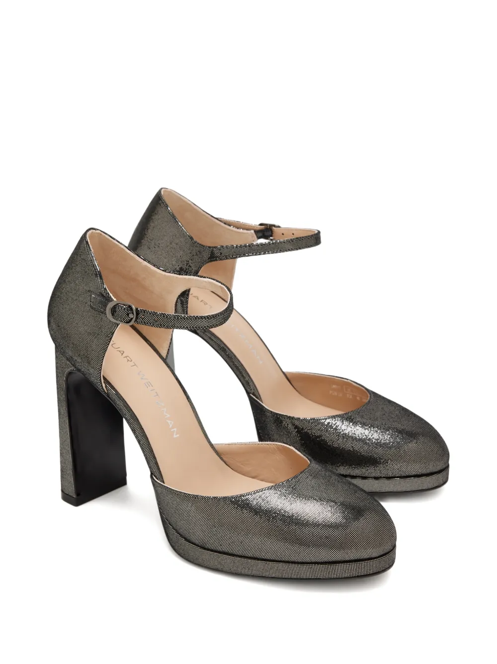 Stuart Weitzman platform buckle sandals Grijs
