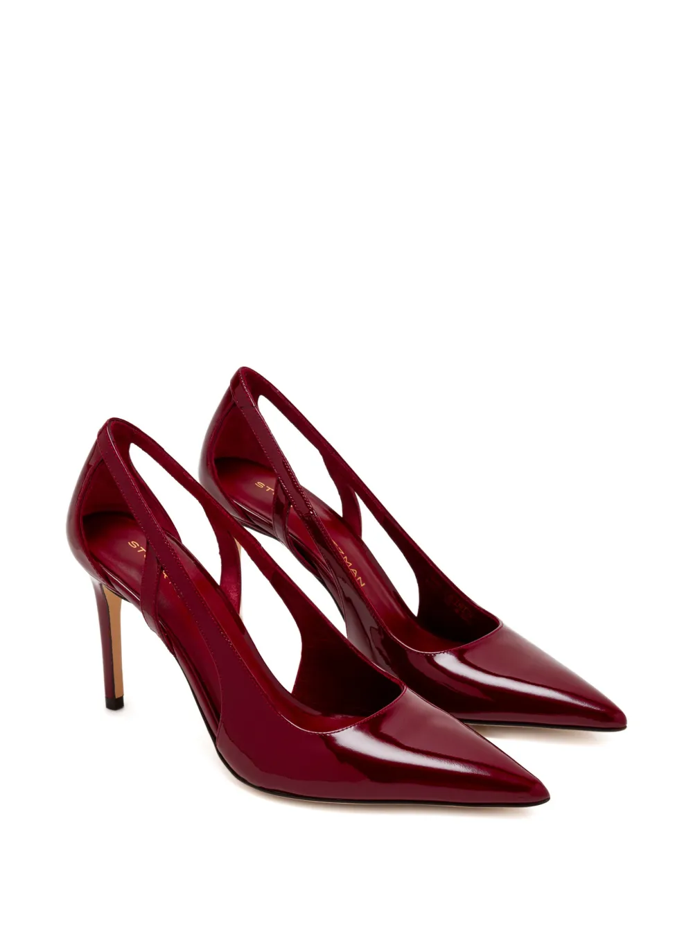 Stuart Weitzman cut-out pointed pumps Rood