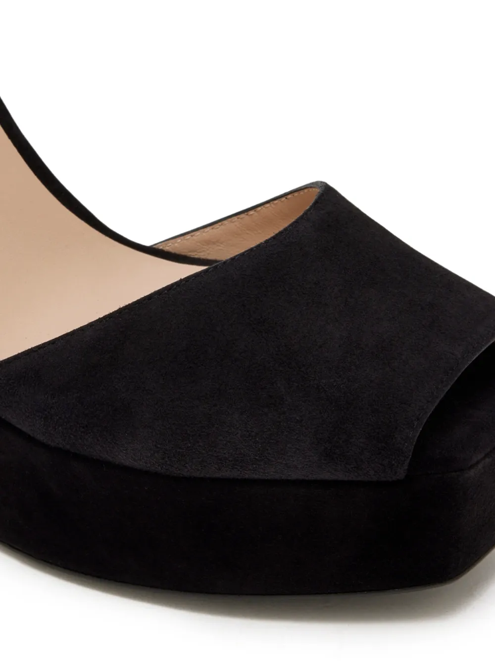 Stuart Weitzman Sabrina sandalen met plateauzool en enkelbandje Zwart