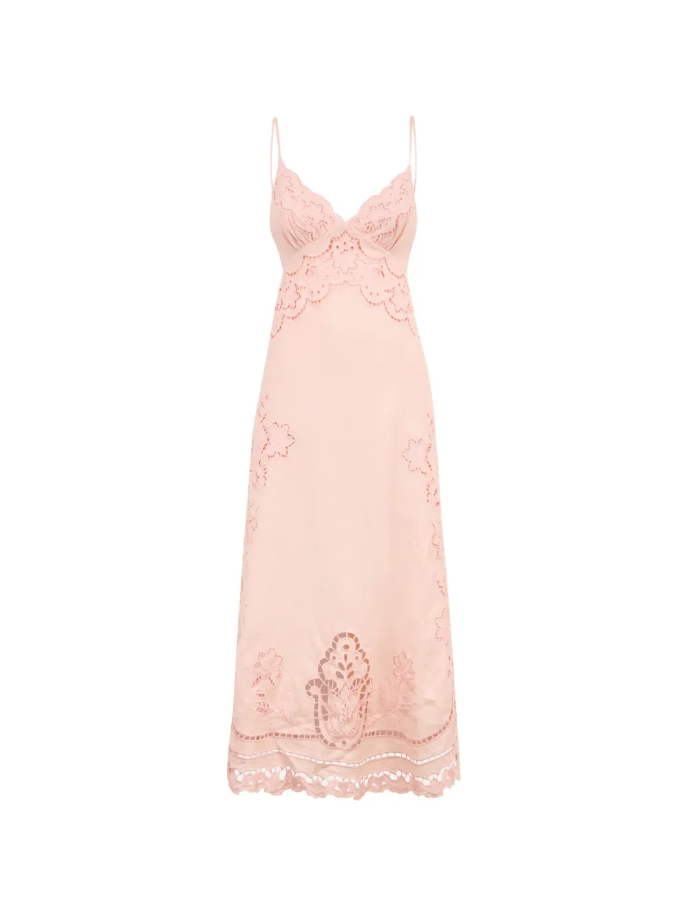 FARM Rio eyelet-embroidery sleeveless dress - Rosa