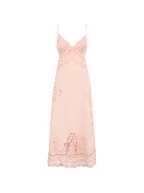 FARM Rio eyelet-embroidery sleeveless dress