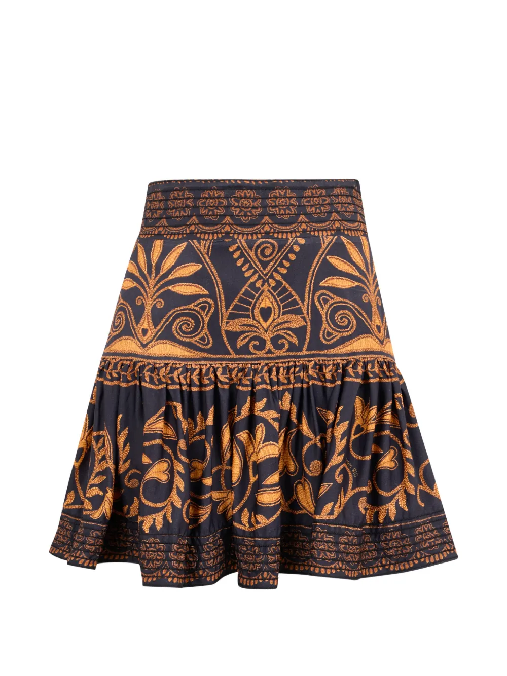 FARM Rio Cornely Ainika floral-print mini skirt - Nero