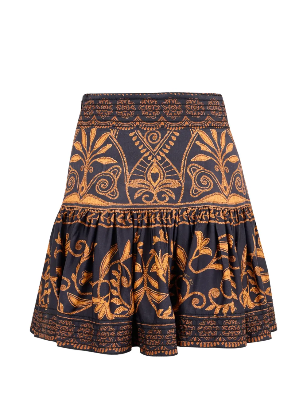 FARM Rio Cornely Ainika mini-rok met bloemenprint Zwart