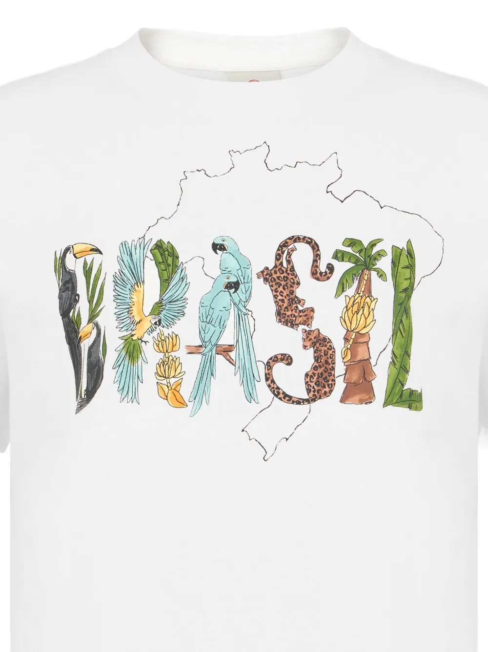FARM Rio Ruimvallend T-shirt met print Wit