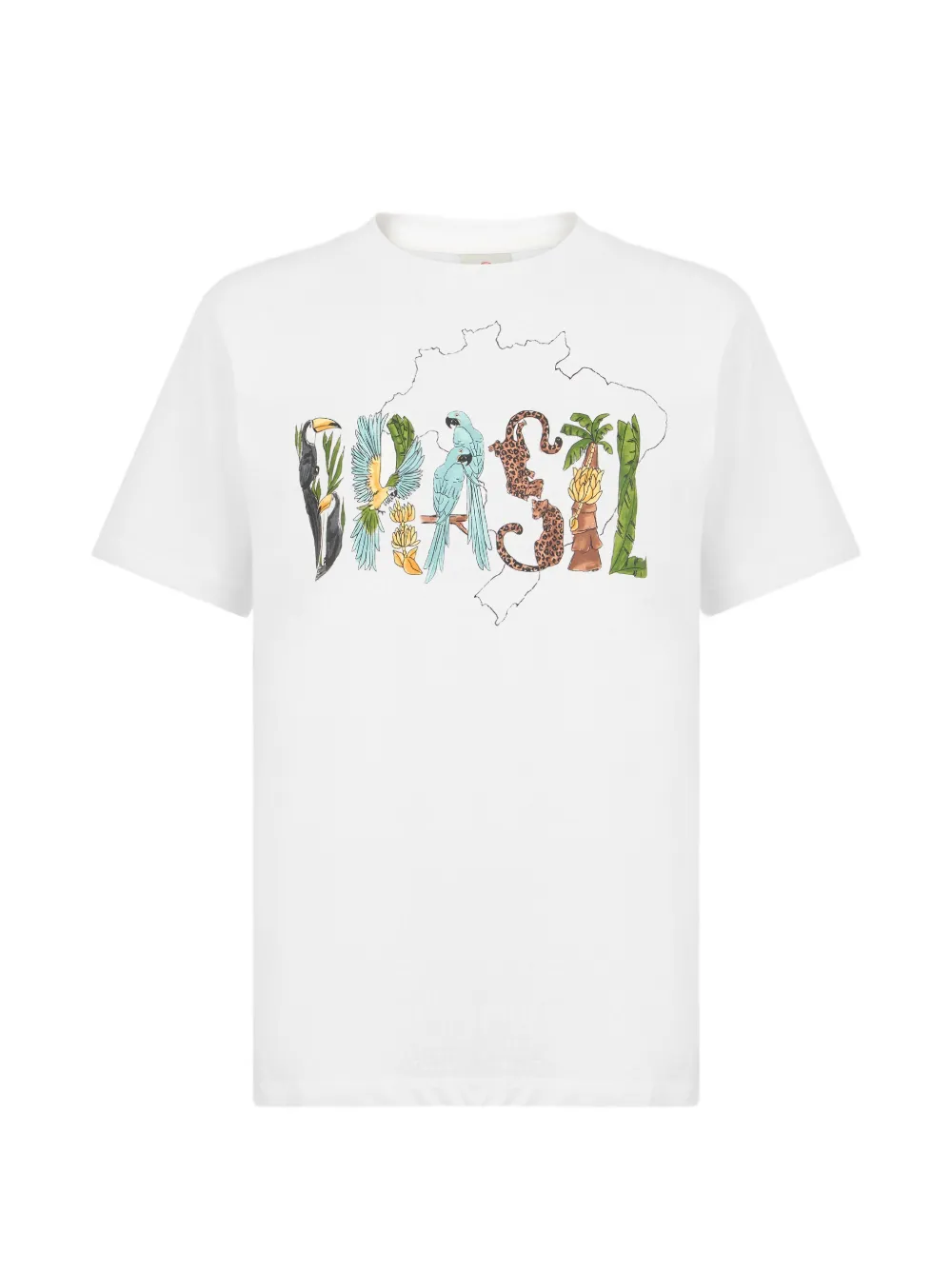 FARM Rio Brasil-print relaxed-fit T-shirt - Bianco