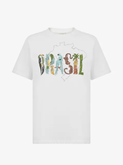 FARM Rio Brasil-print relaxed-fit T-shirt
