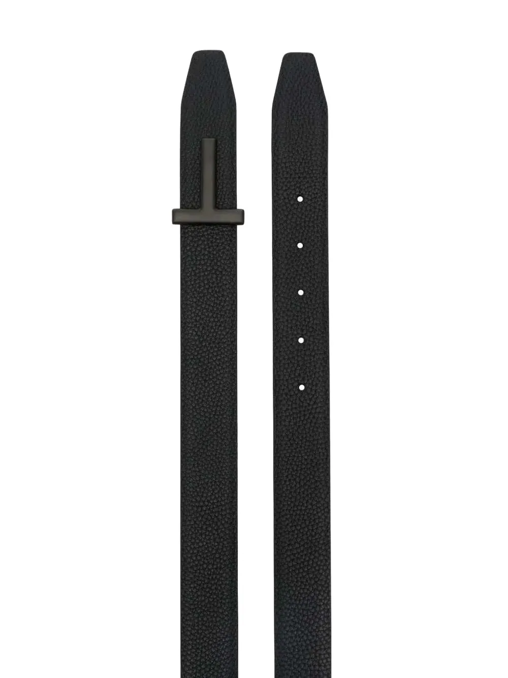 TOM FORD logo-buckle leather belt - Zwart