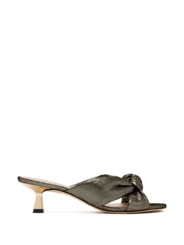 Stuart Weitzman Knot-upper Heeled Sandals in Gold