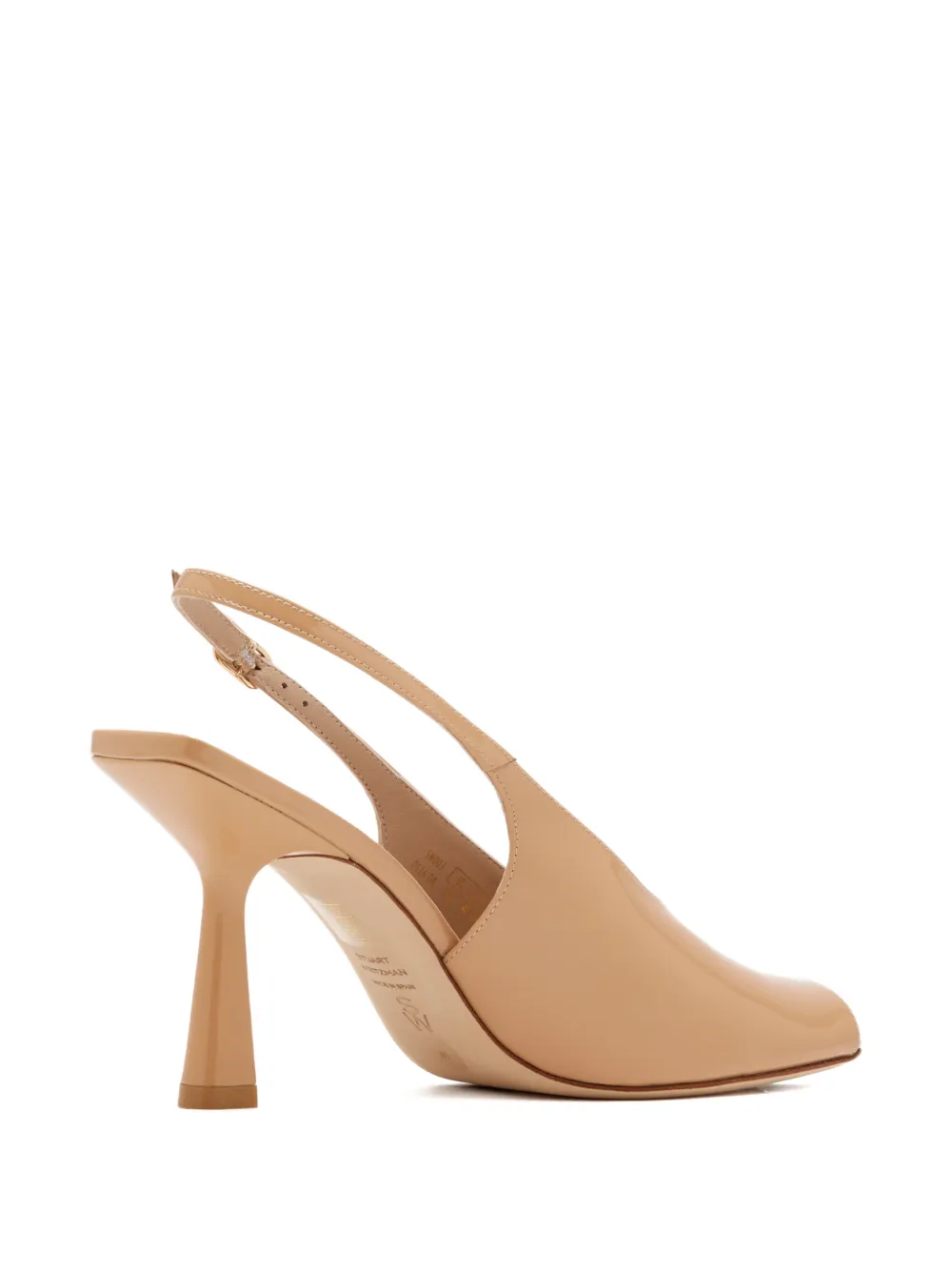 Stuart Weitzman slingback peep-toe heeled pumps Beige