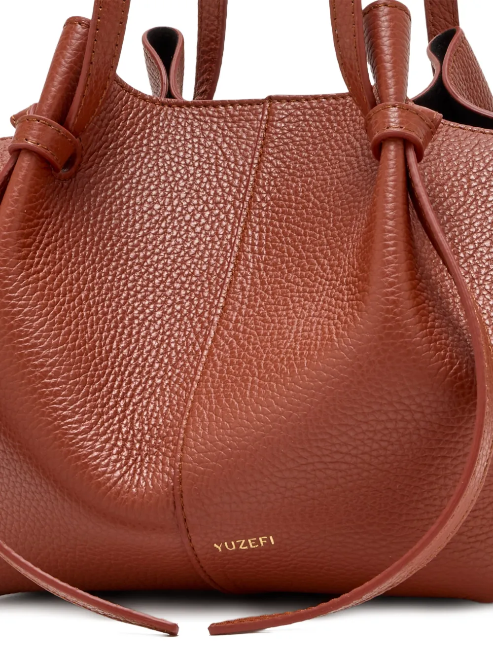 Yuzefi Shopper met geknoopt handvat Bruin
