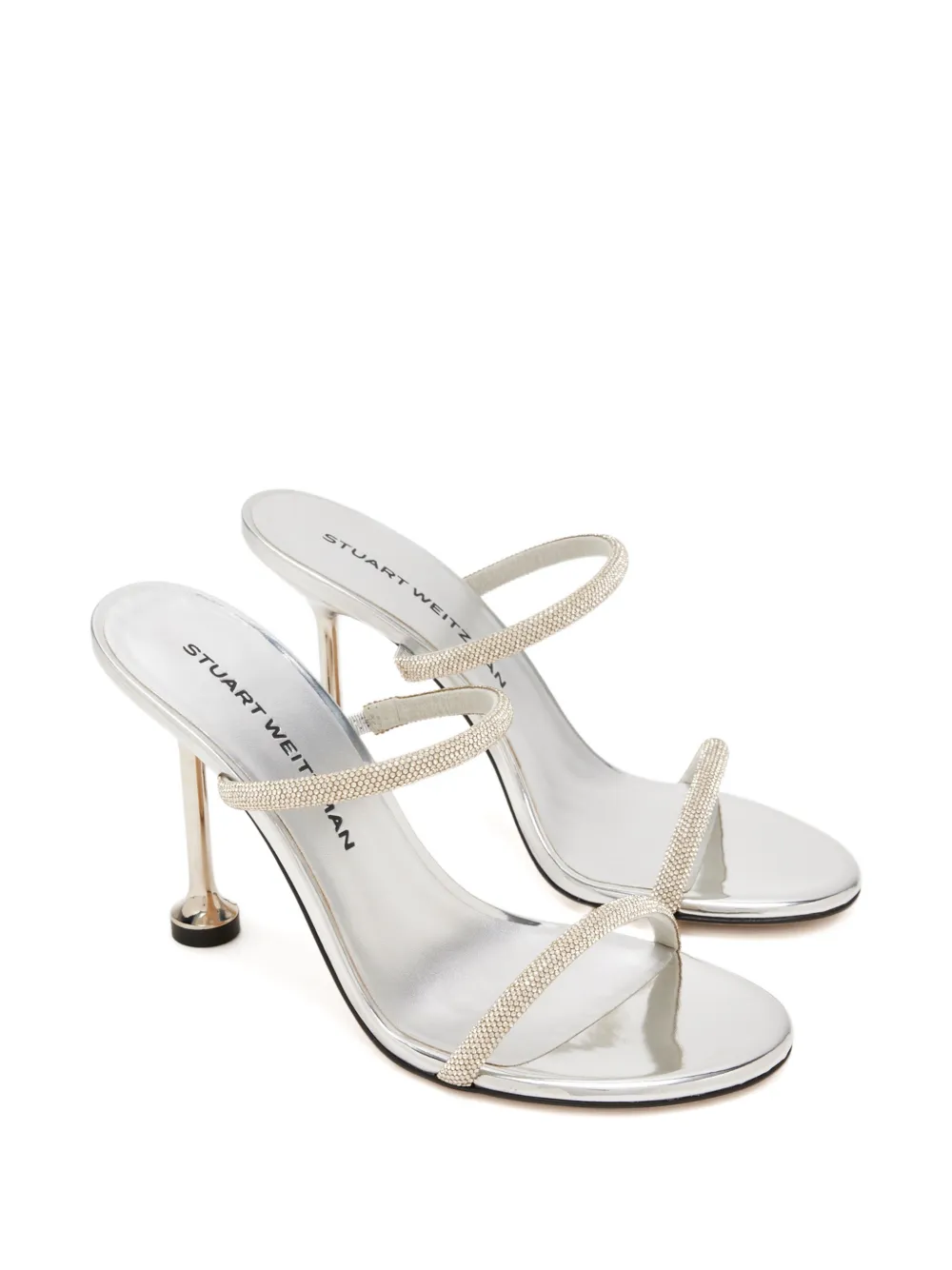 Stuart Weitzman Stiletto sandalen Zilver