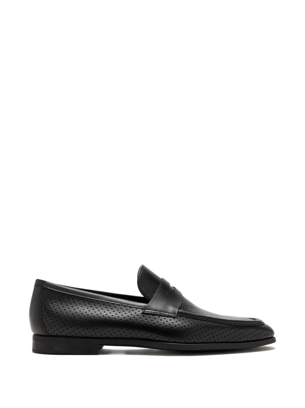 Magnanni perforated penny loafers - Nero