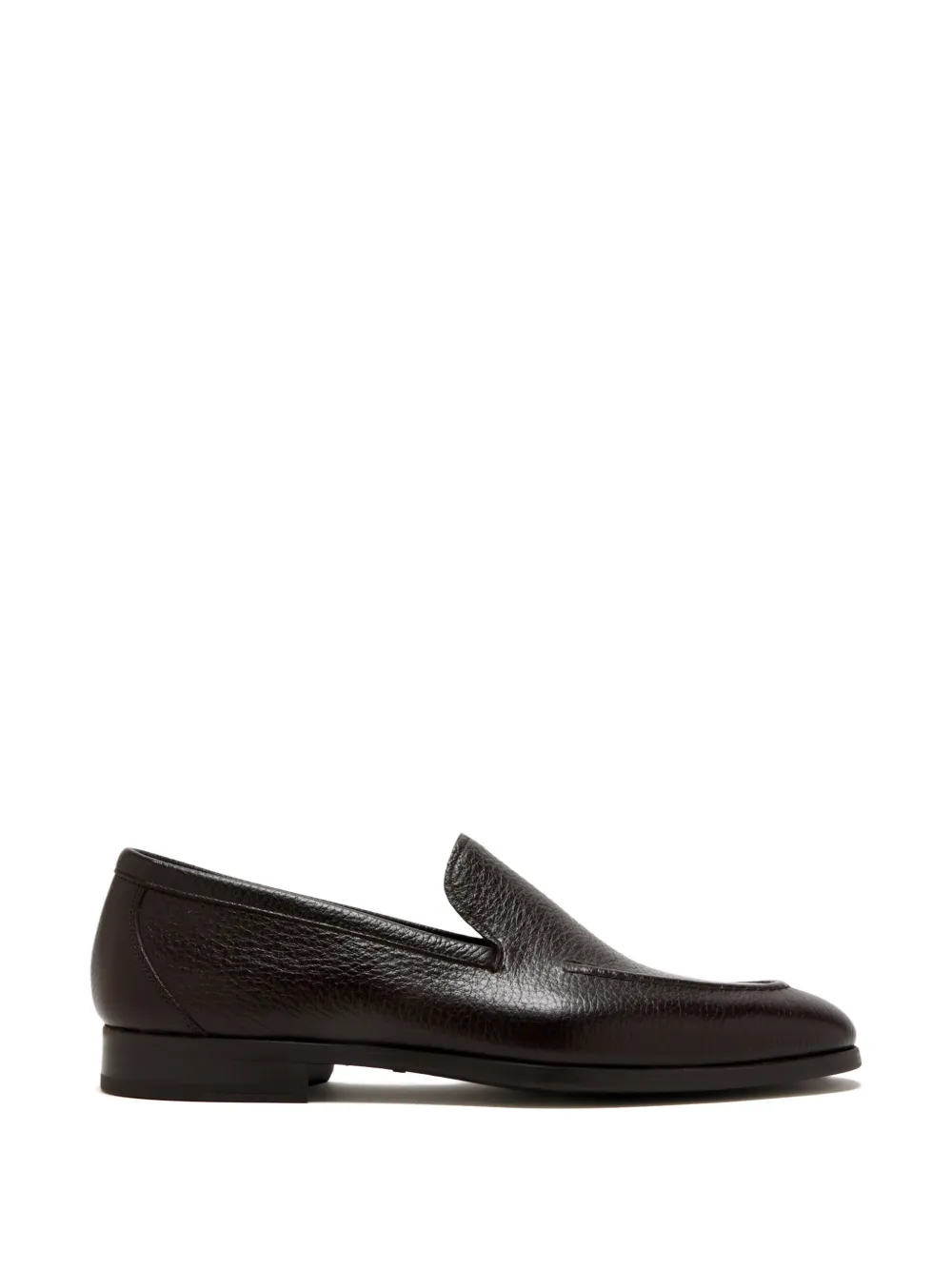 Magnanni topstitched leather loafers - Marrone