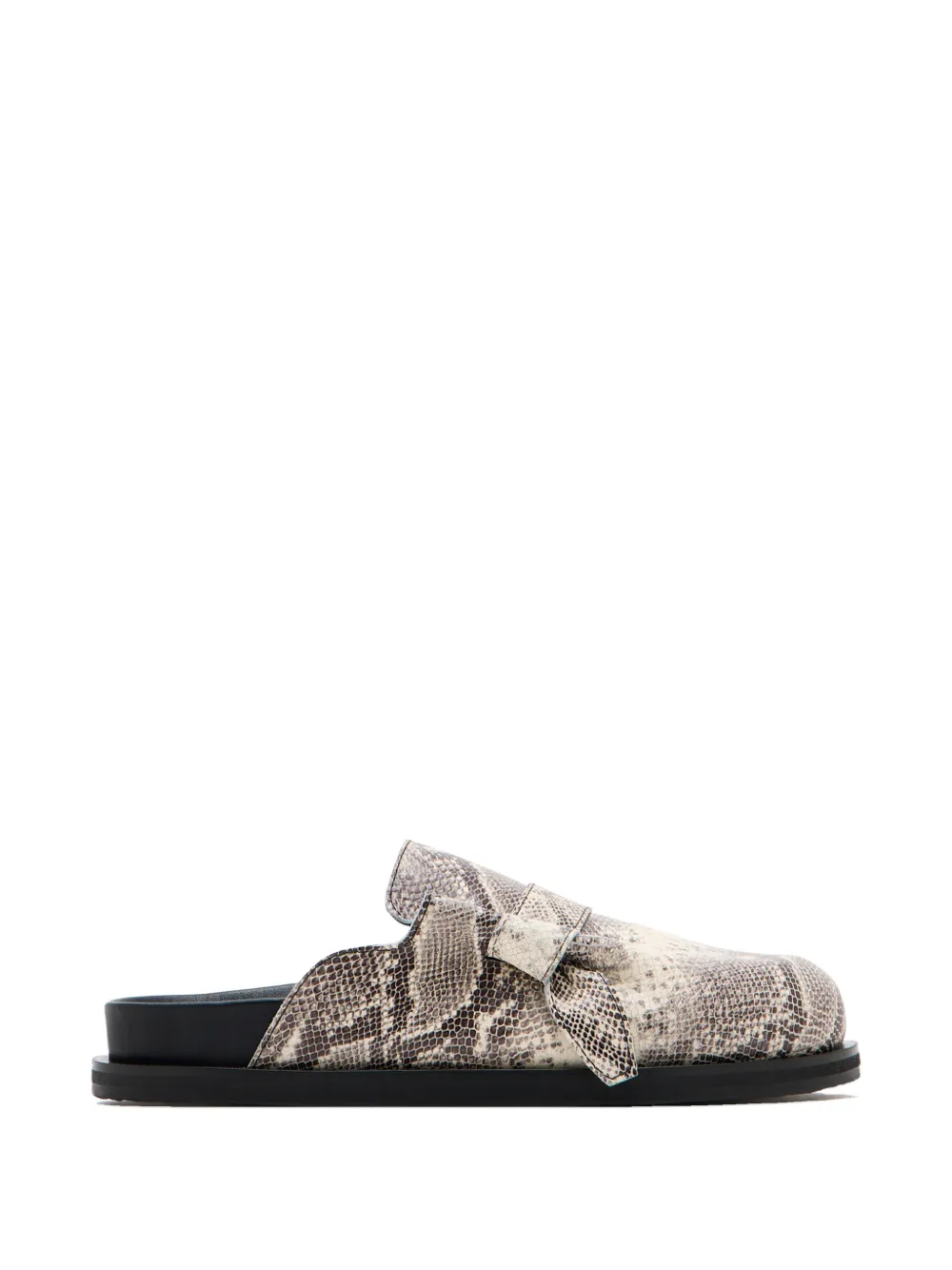 Yuzefi snake-print flat mules - Toni neutri