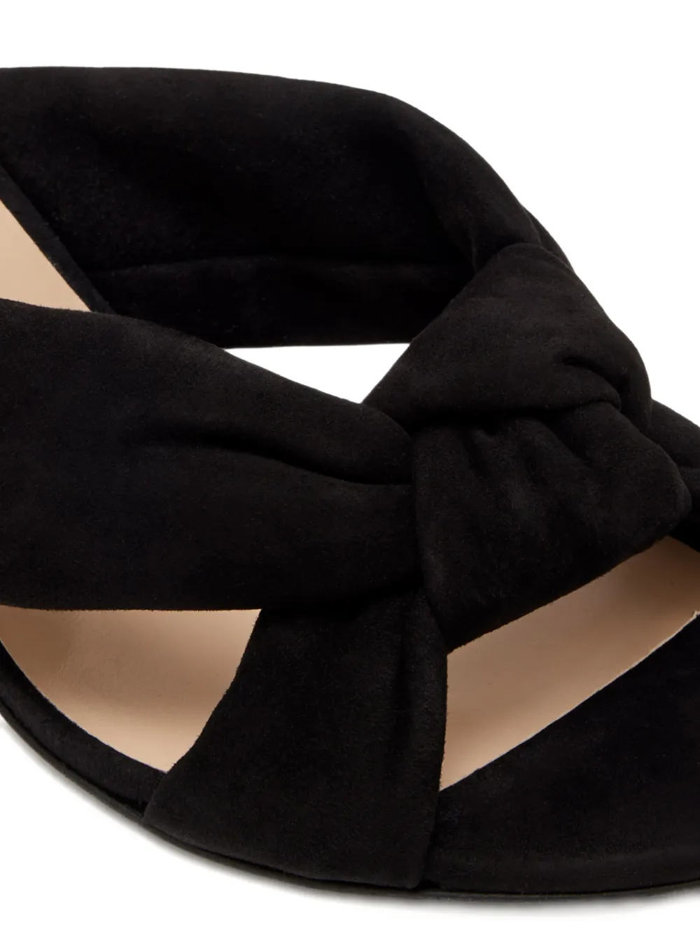 Stuart Weitzman Sandalen met geknoopte bovenkant en hak Zwart