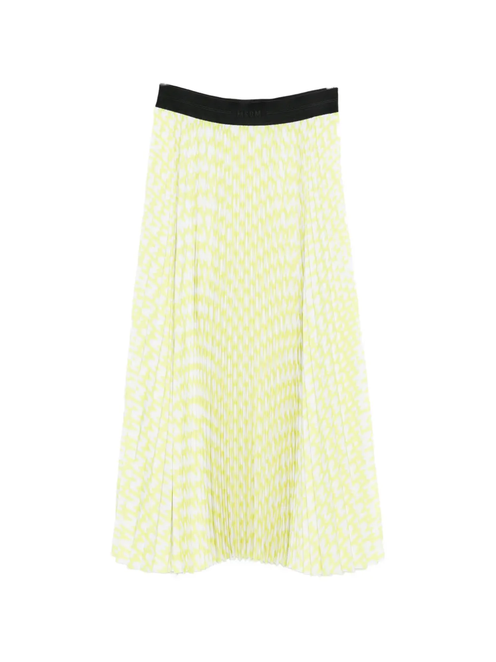 MSGM pleated patterned skirt - Giallo