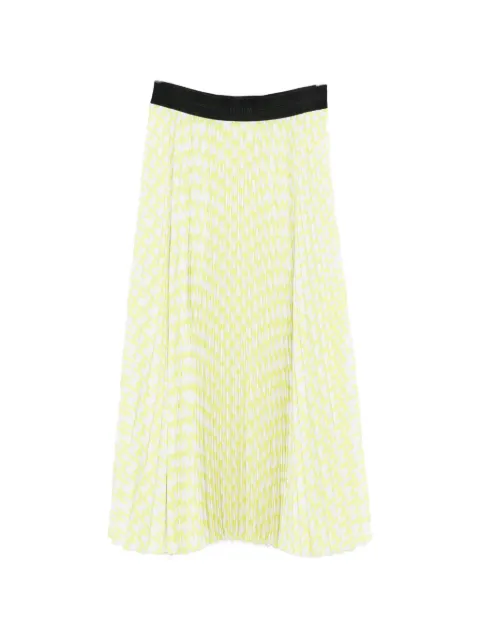 MSGM pleated patterned skirt