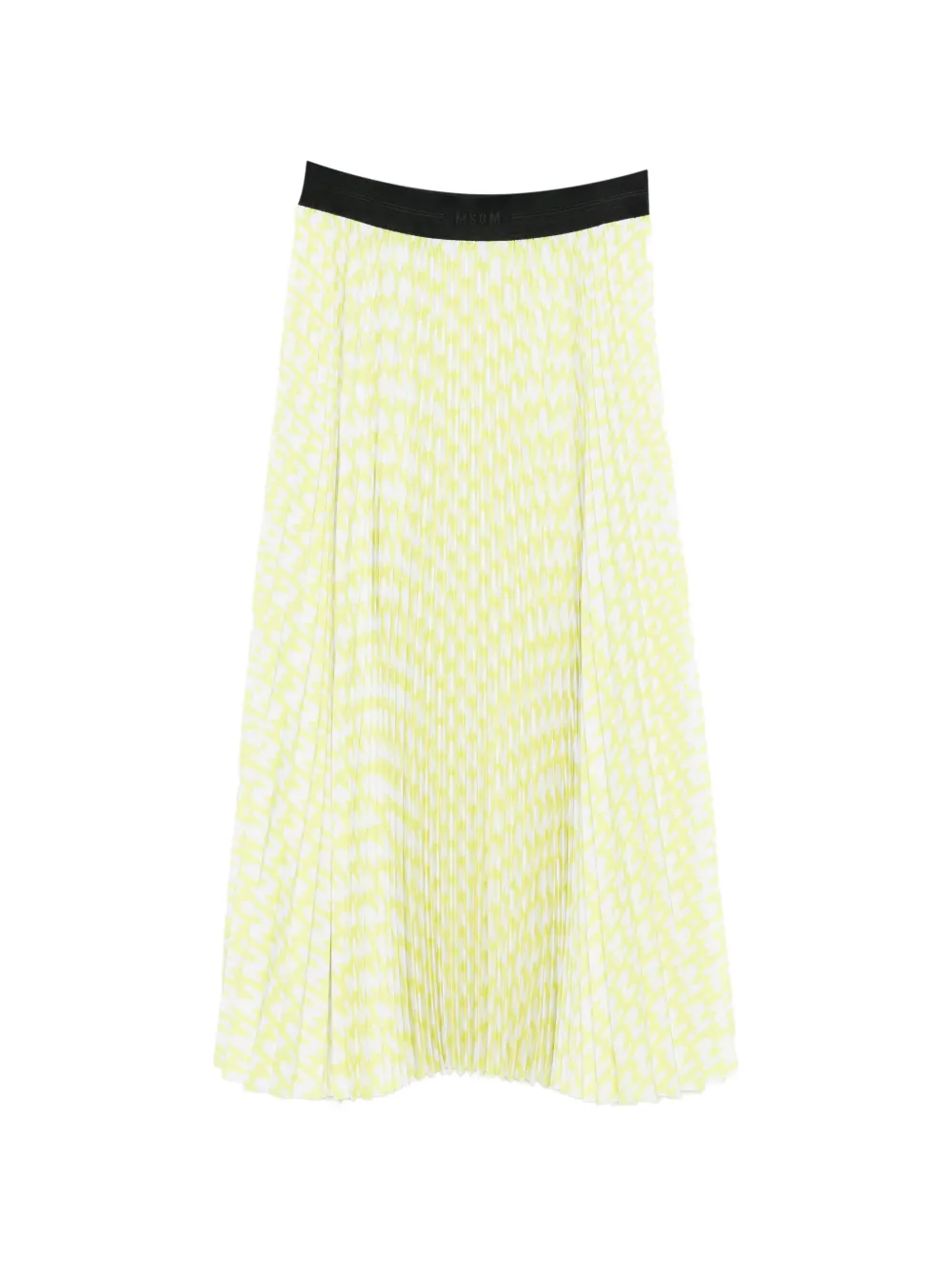 MSGM pleated patterned skirt - Giallo