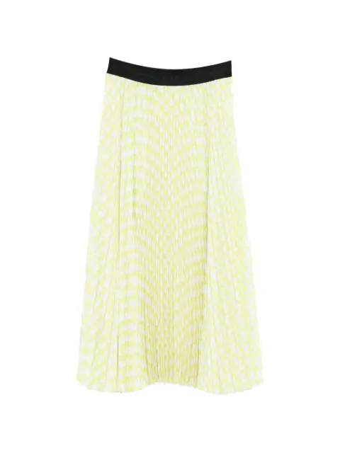 MSGM pleated patterned skirt