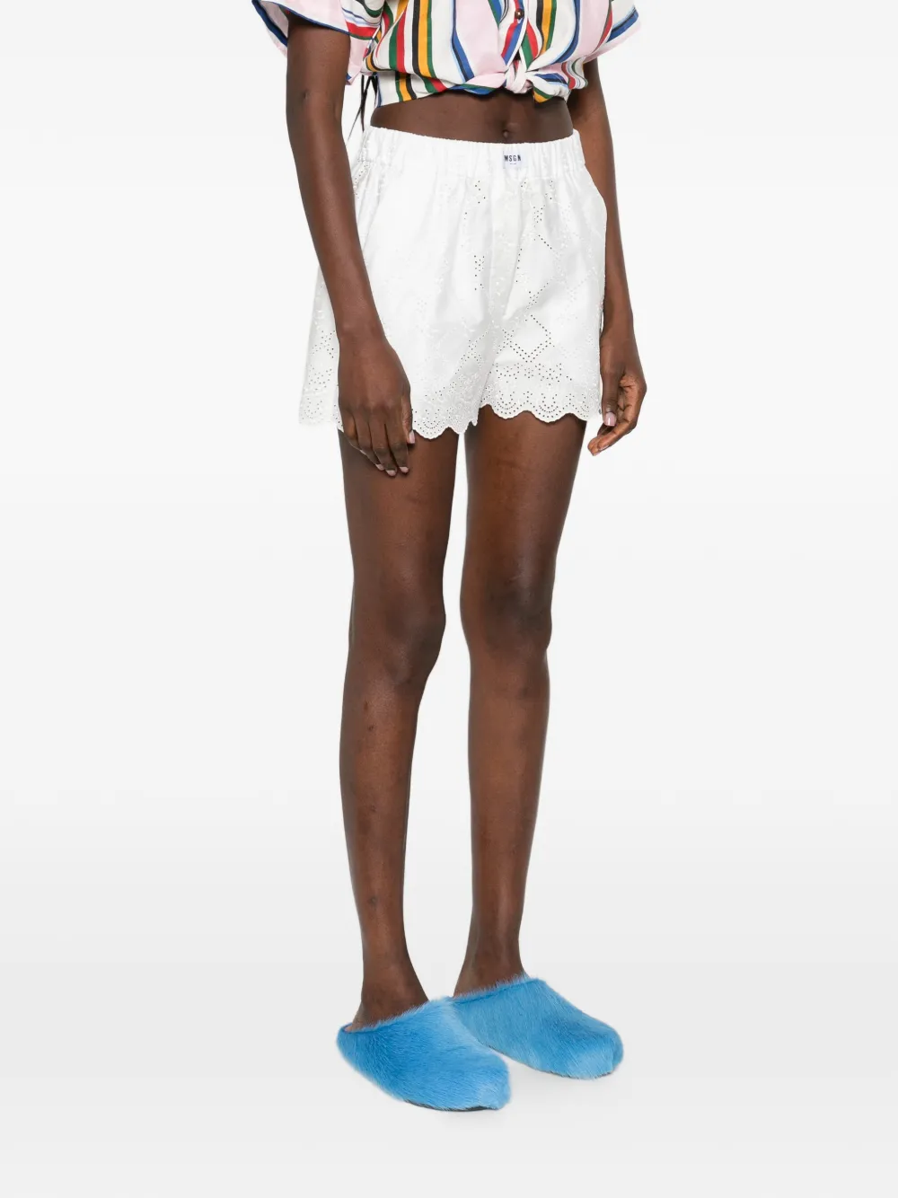 Eyelet Scalloped Shorts