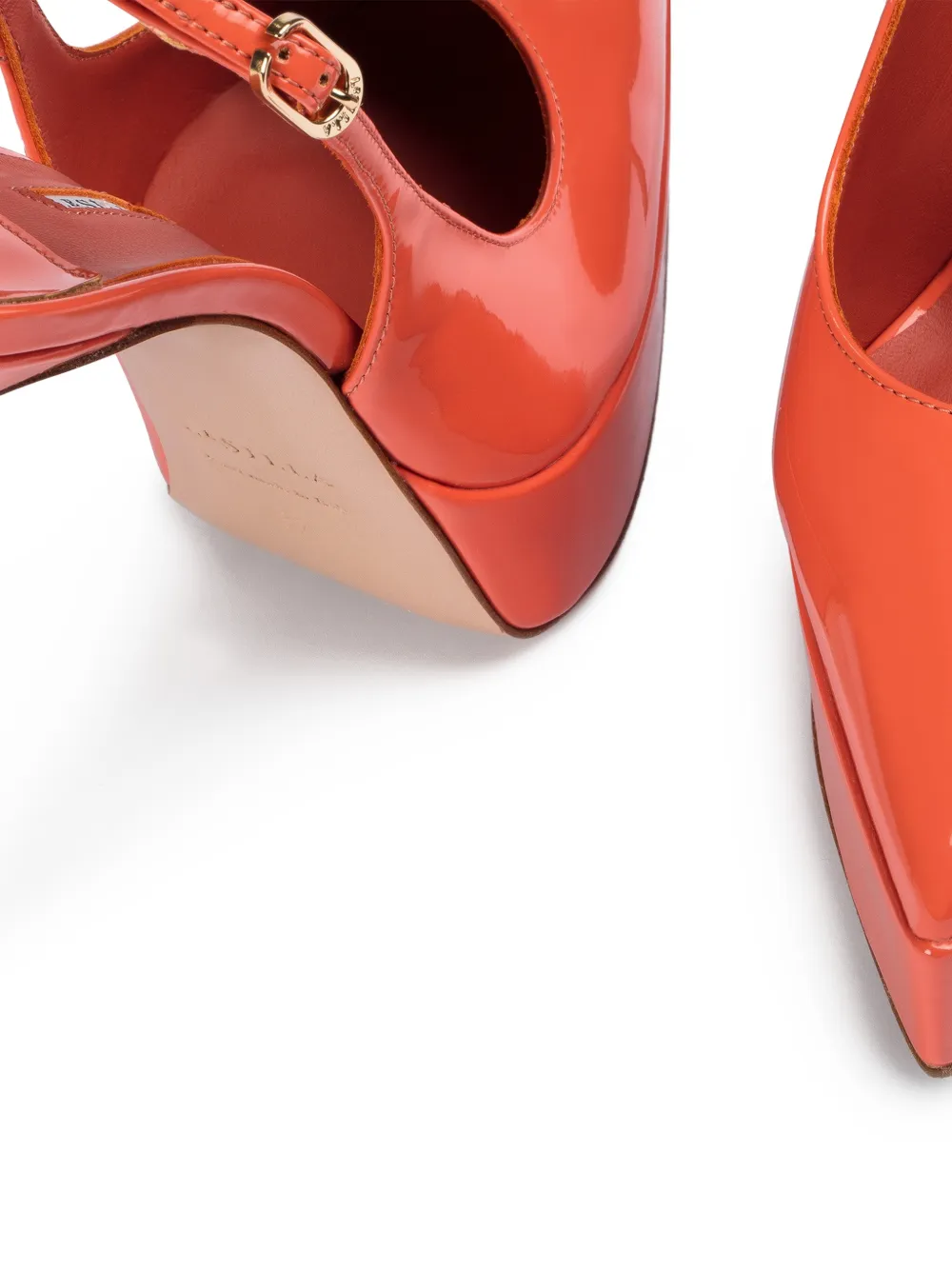 Le Silla Uma slingback sandalen met hak Oranje