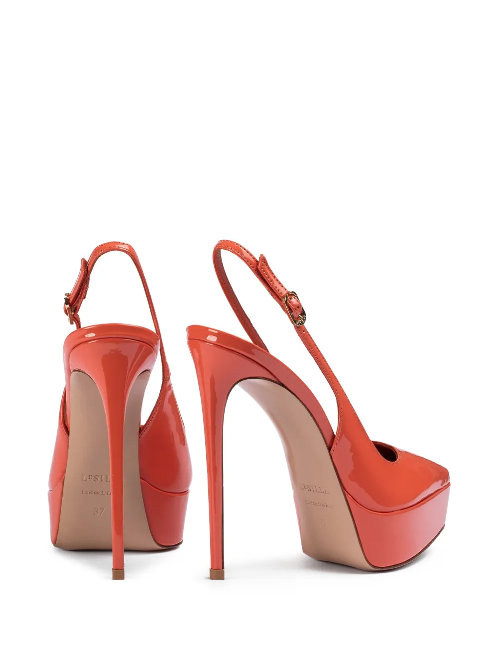 Le Silla Uma slingback sandalen met hak Oranje