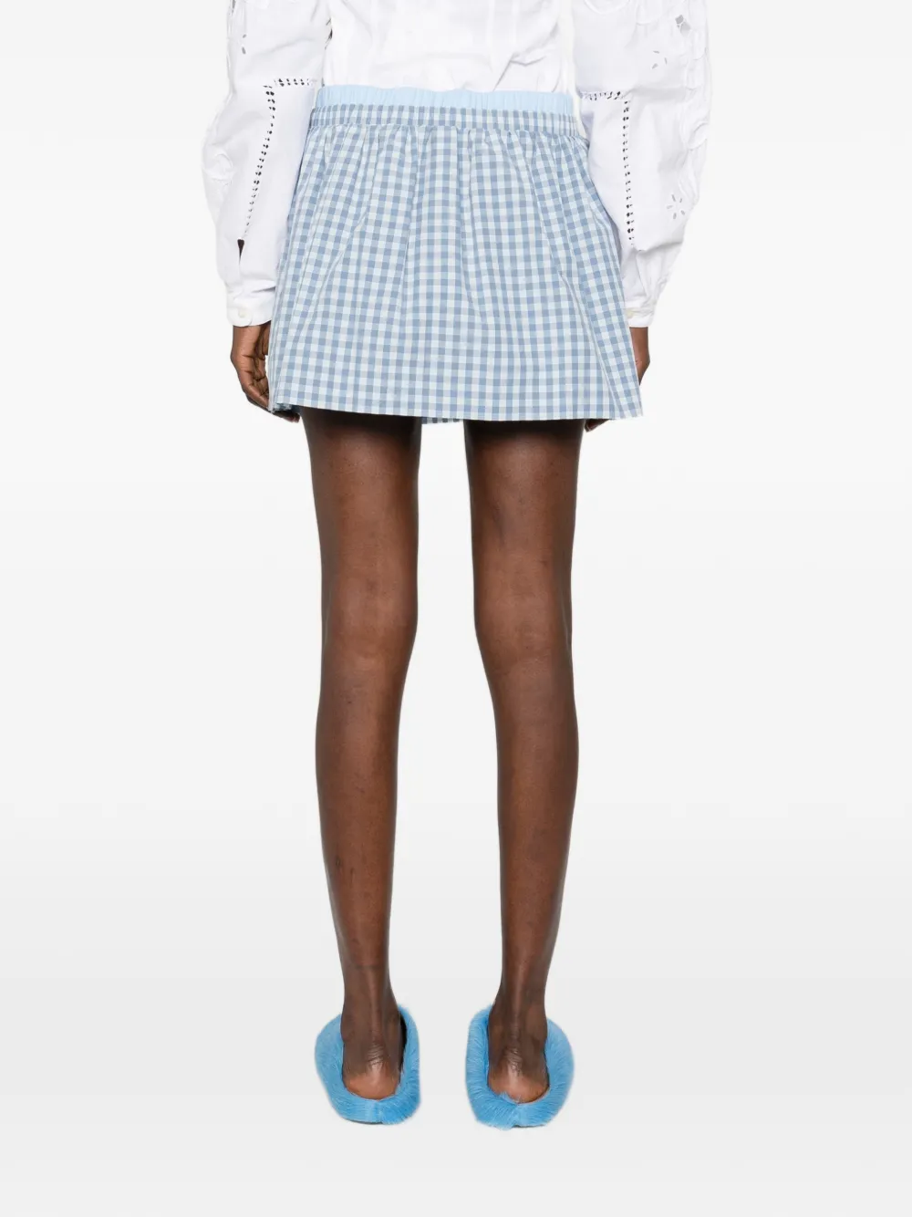 MSGM Geruite mini-rok Blauw