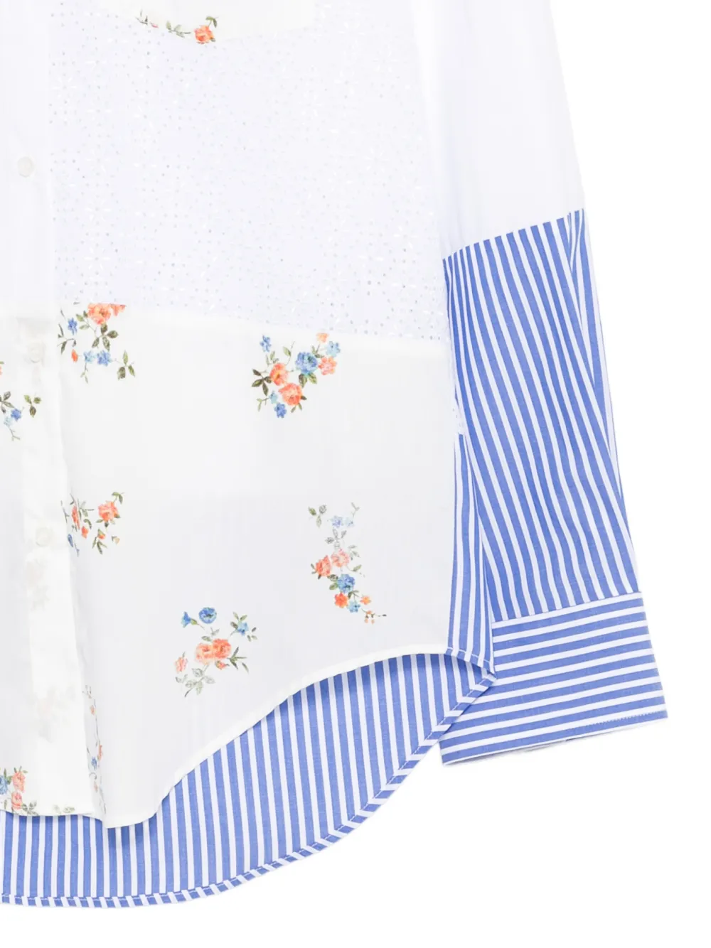  Msgm Striped-pattern Long-sleeve Shirt - White 