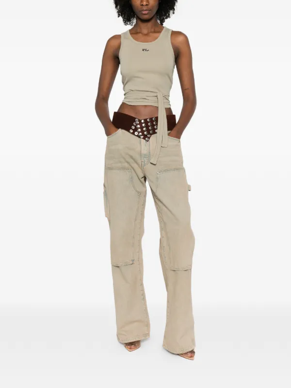 Diesel T-Anky-Tail tie-detail Tank Top | Neutrals | FARFETCH AO