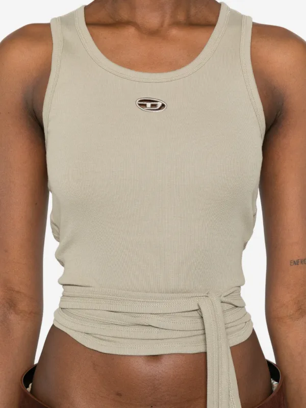 Diesel T-Anky-Tail tie-detail Tank Top | Neutrals | FARFETCH AO
