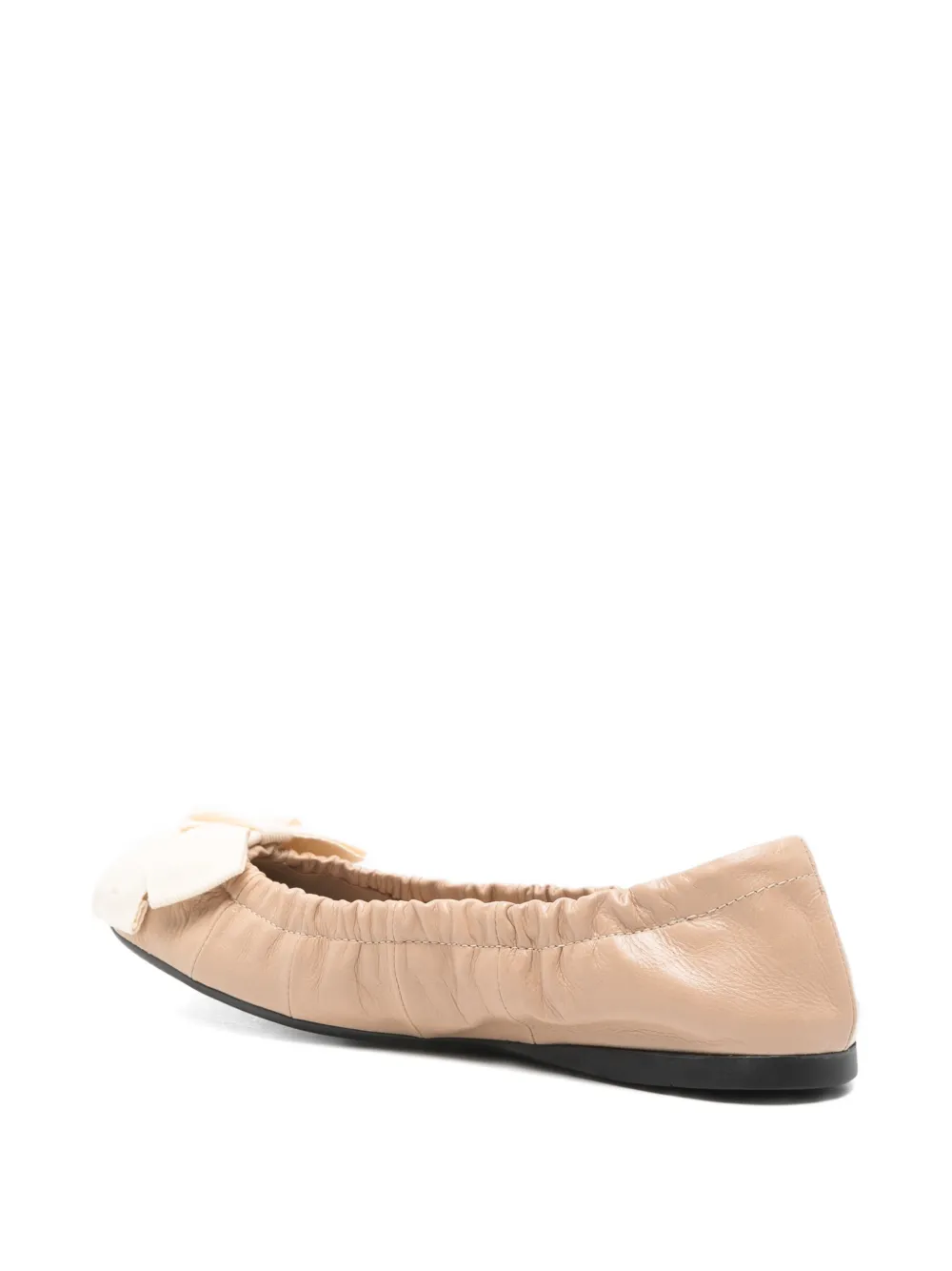 Prada Ballerina's met strikdetail Beige