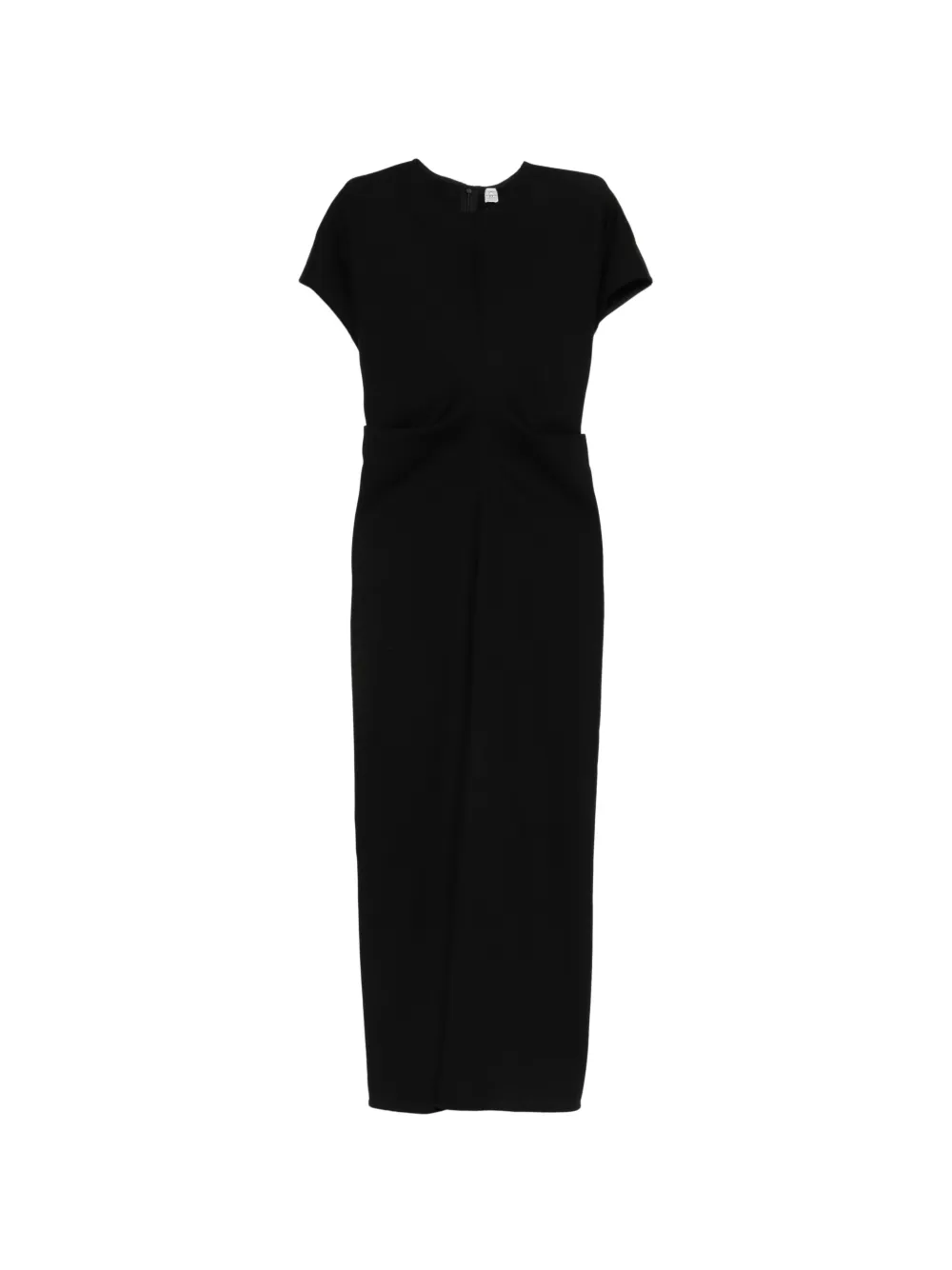TOTEME short-sleeve midi dress - Schwarz