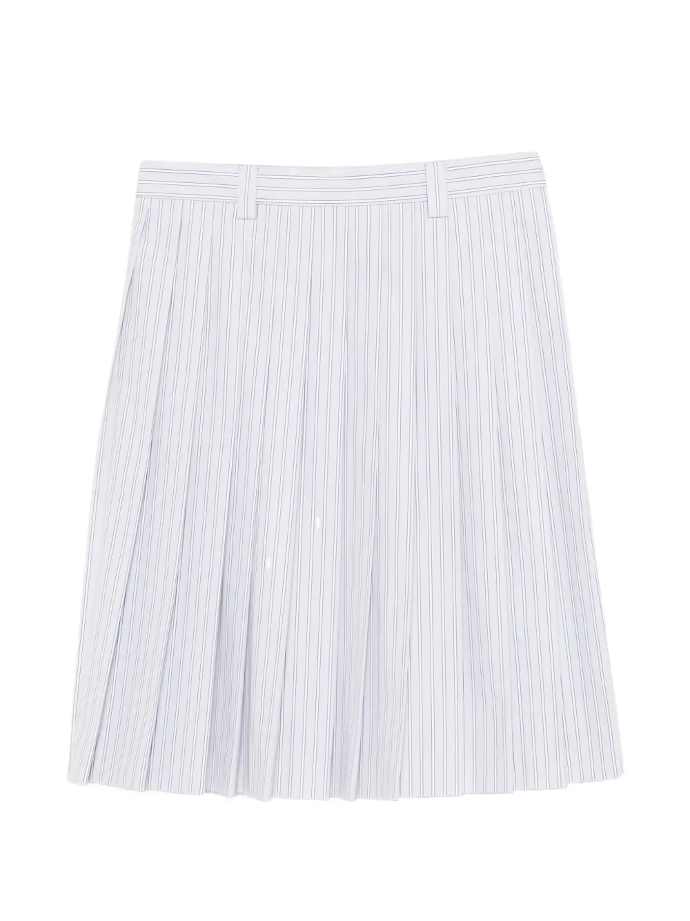 Miu Miu pleated striped midi skirt - Grigio