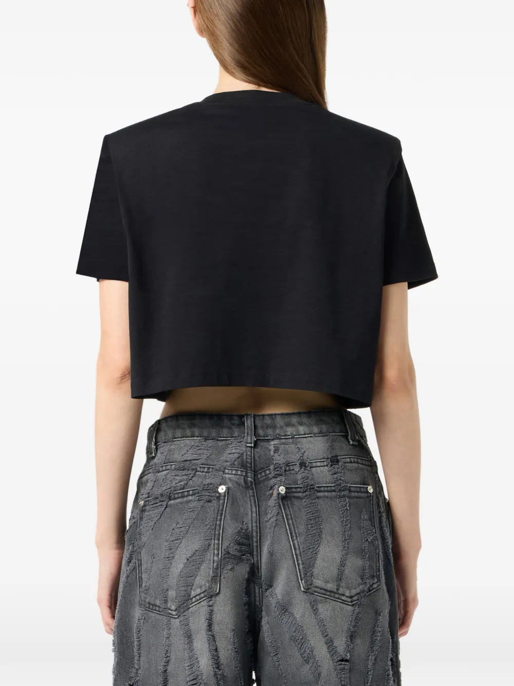 Blumarine T-shirt met logoprint Zwart