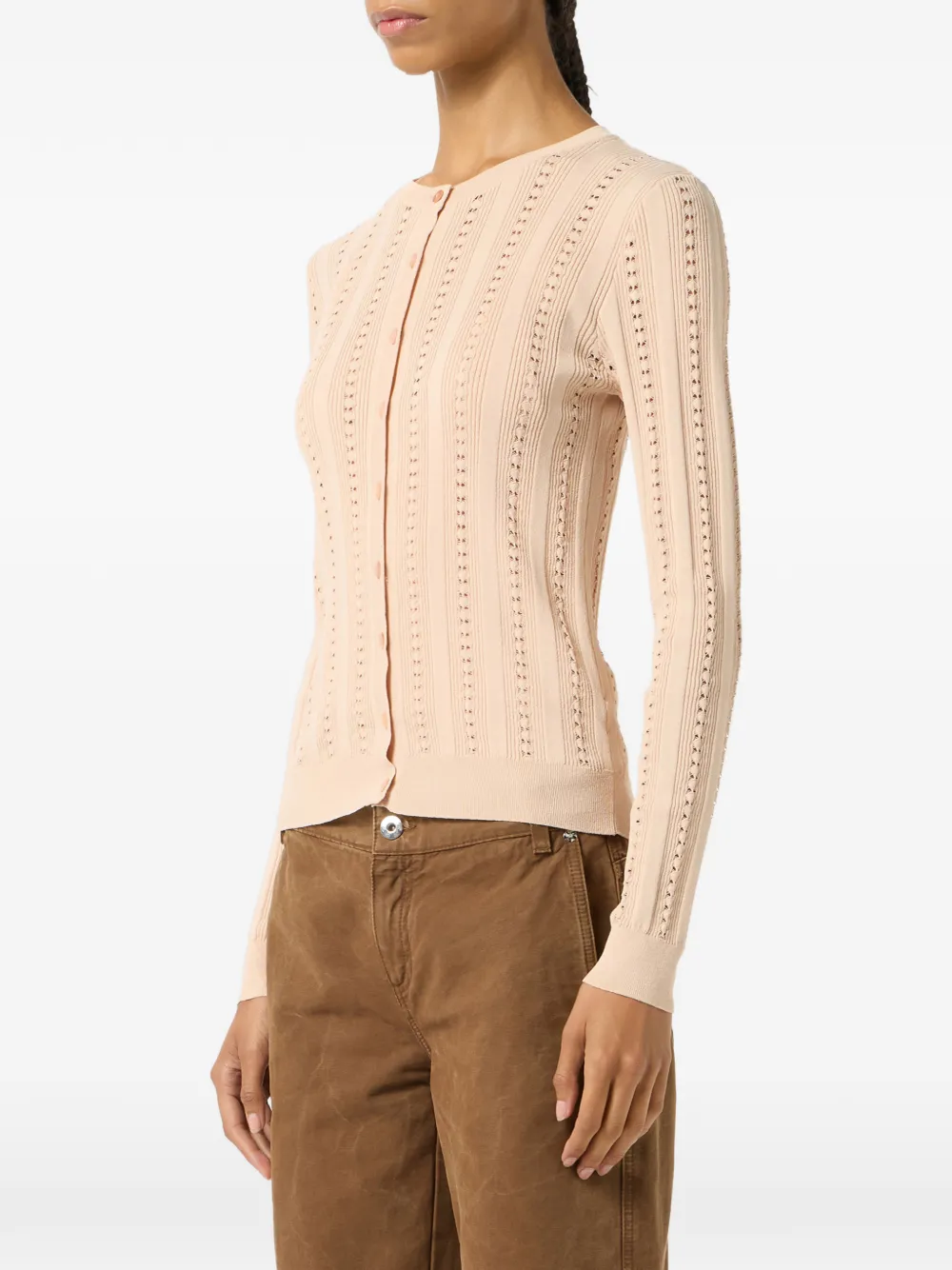 Blumarine Geribbeld vest Beige