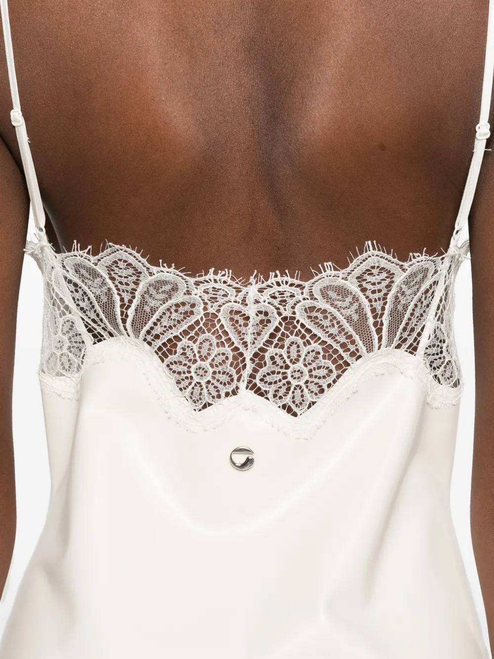 Coperni Midi-jurk met kanten afwerking Wit