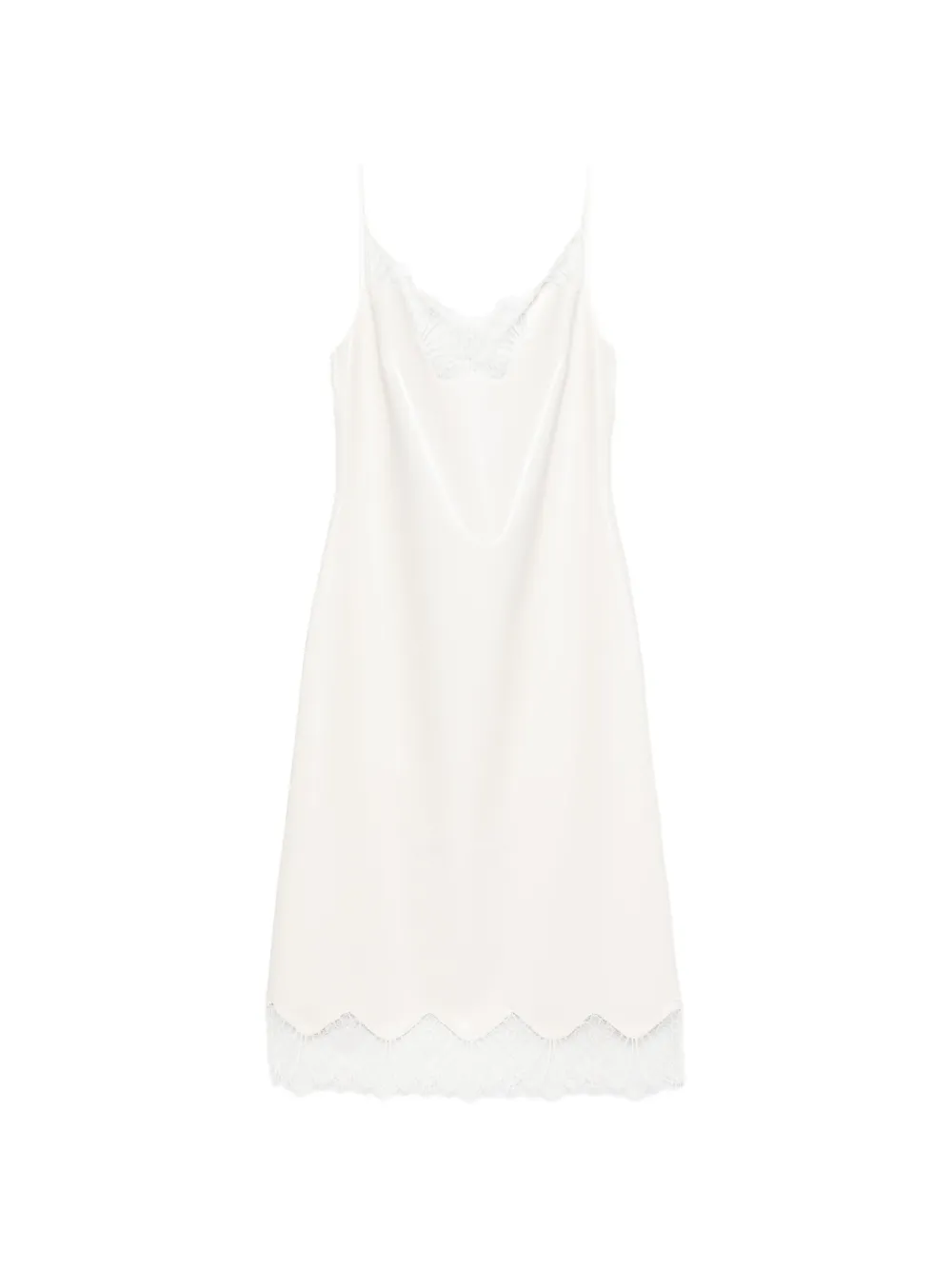 Coperni Abito midi con rifinitura in pizzo - Bianco