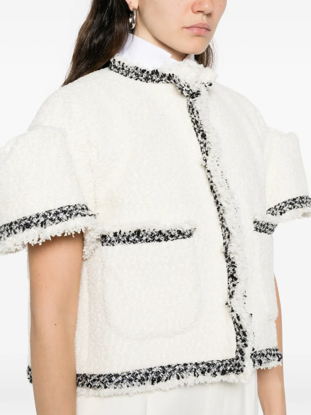 fringed tweed jacket