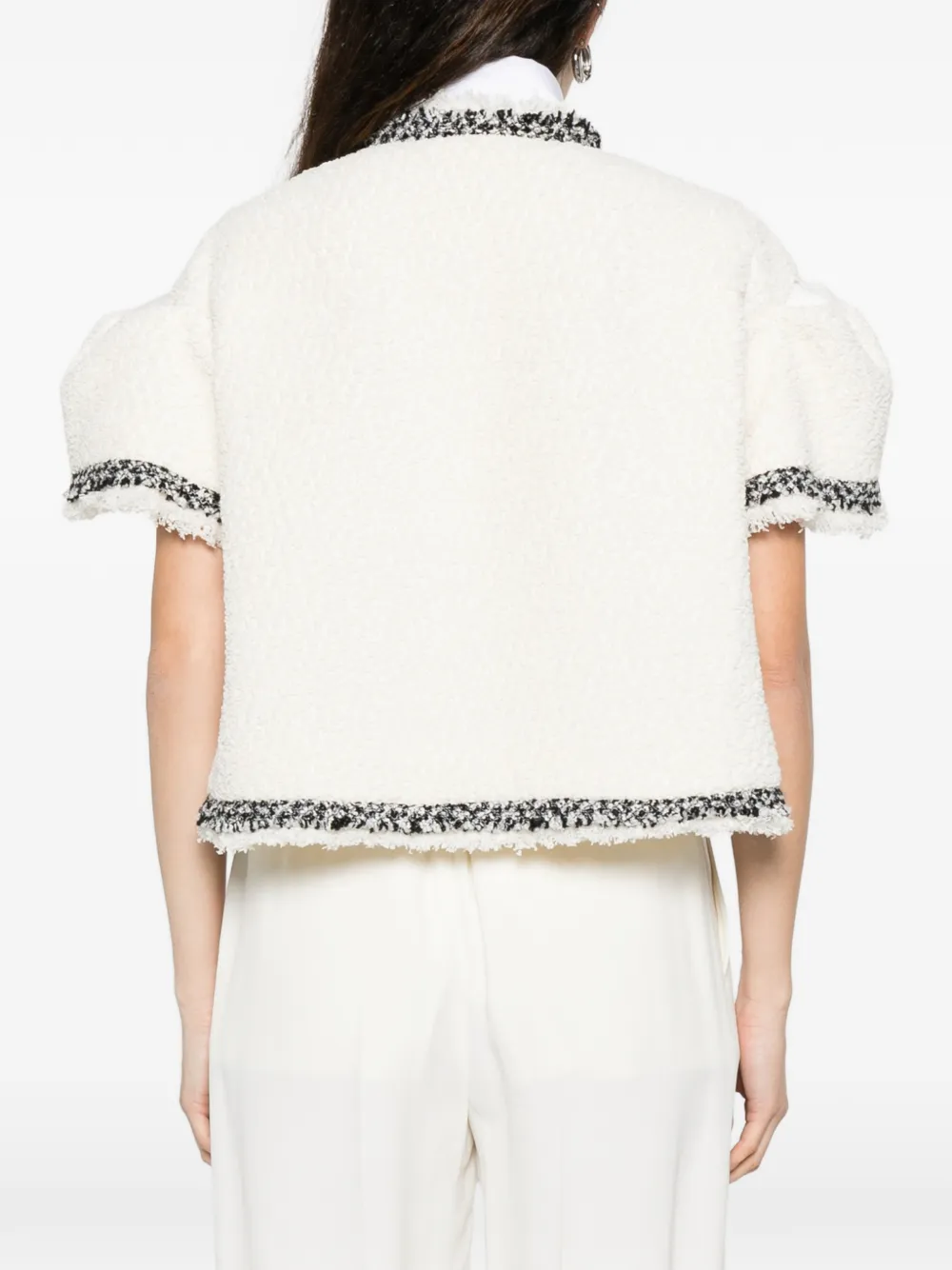 fringed tweed jacket
