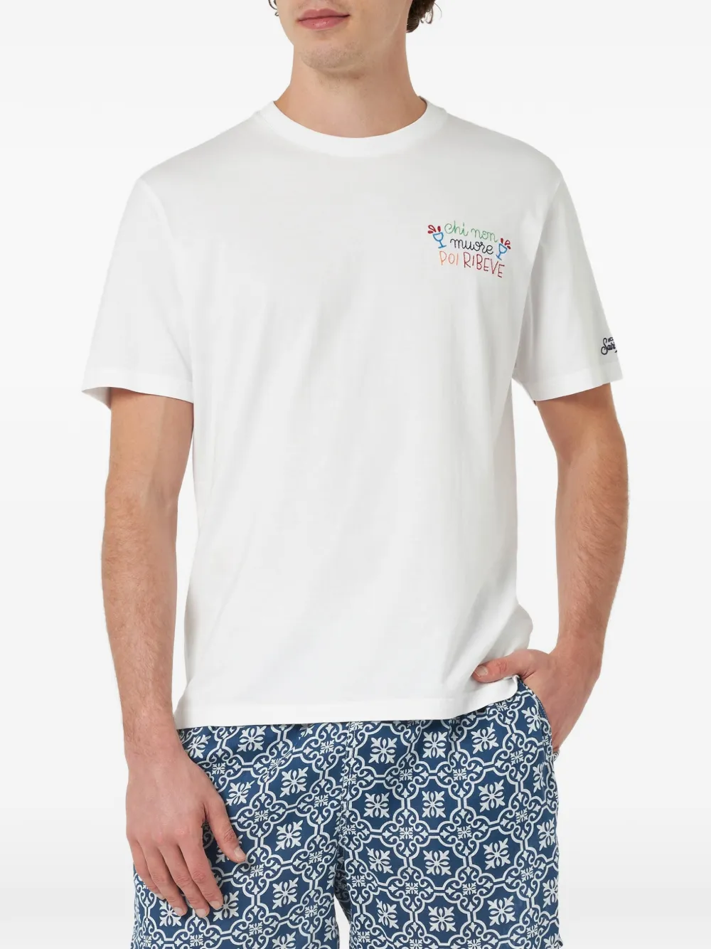 MC2 Saint Barth x The Simpsons Portofino T-shirt met ronde hals Wit