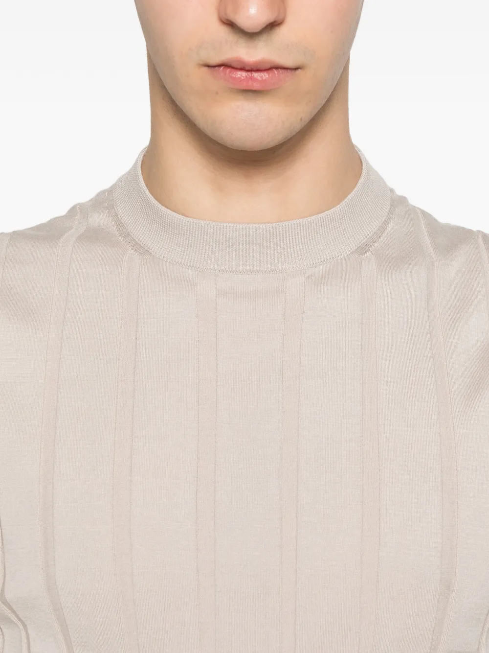 Eleventy Gestreept T-shirt Beige