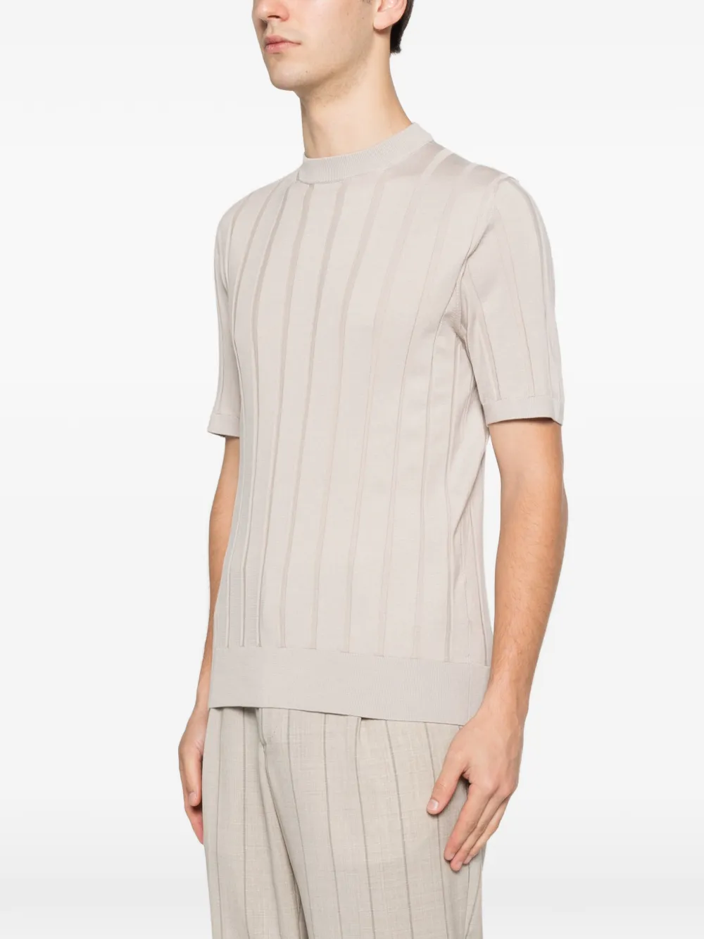 Eleventy Gestreept T-shirt Beige