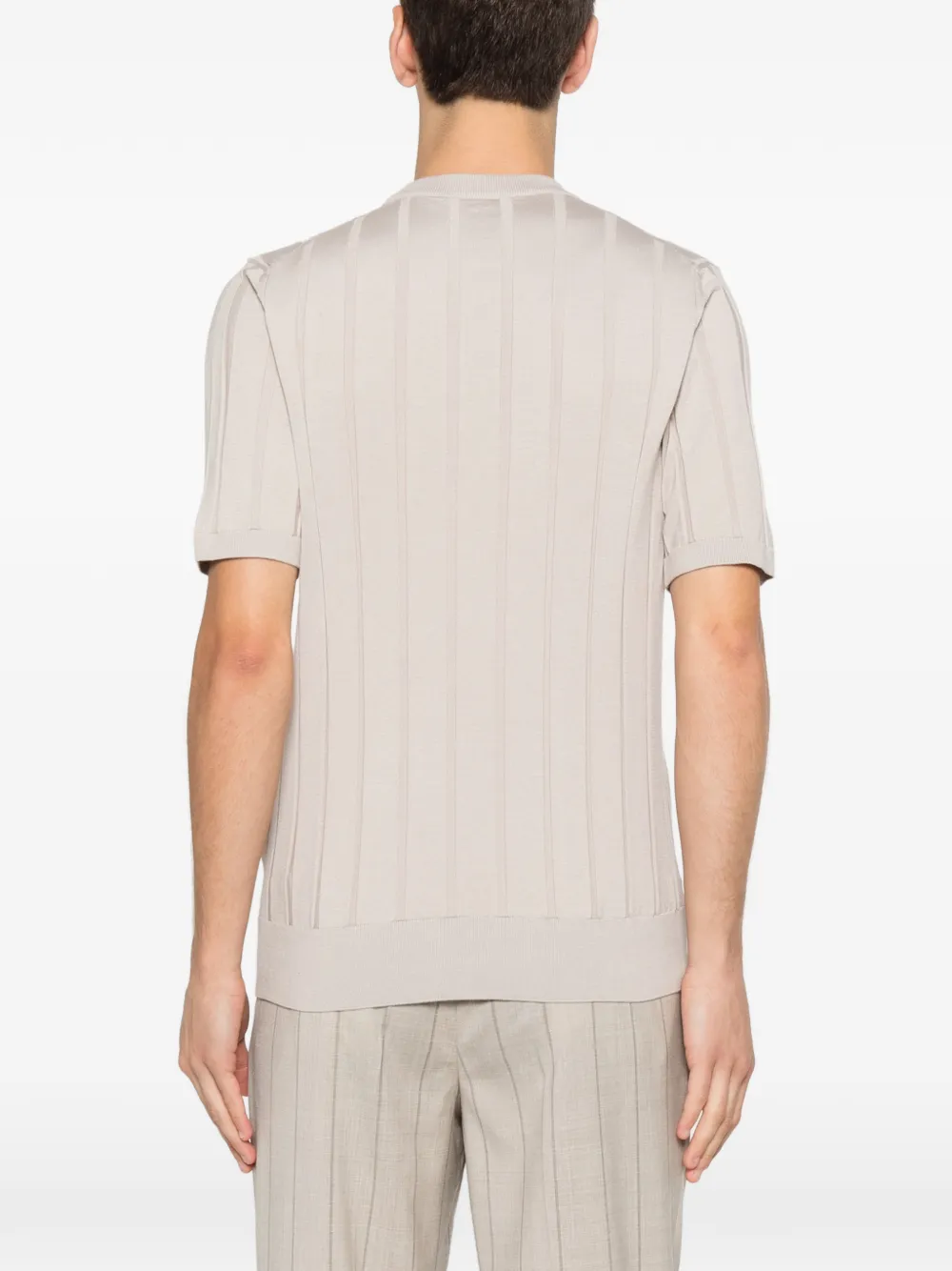 Eleventy Gestreept T-shirt Beige