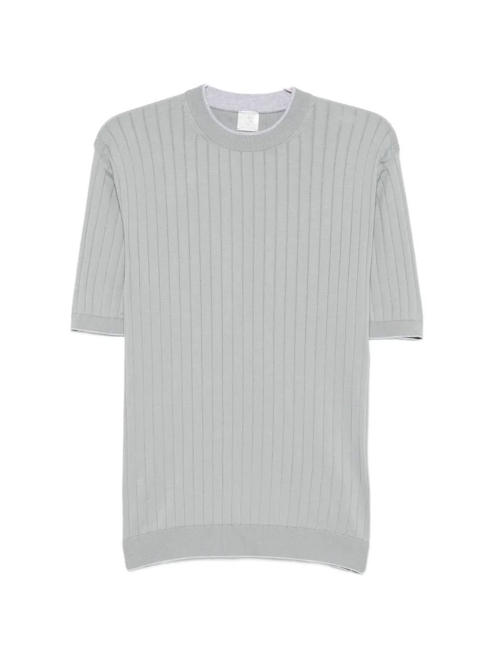 Eleventy ribbed-knit short-sleeve T-shirt - Blu